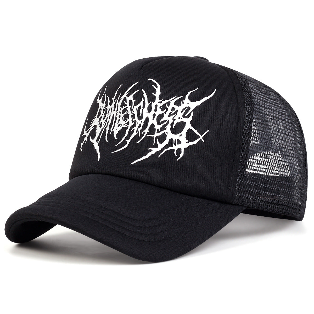 Metal Mesh Cap Black