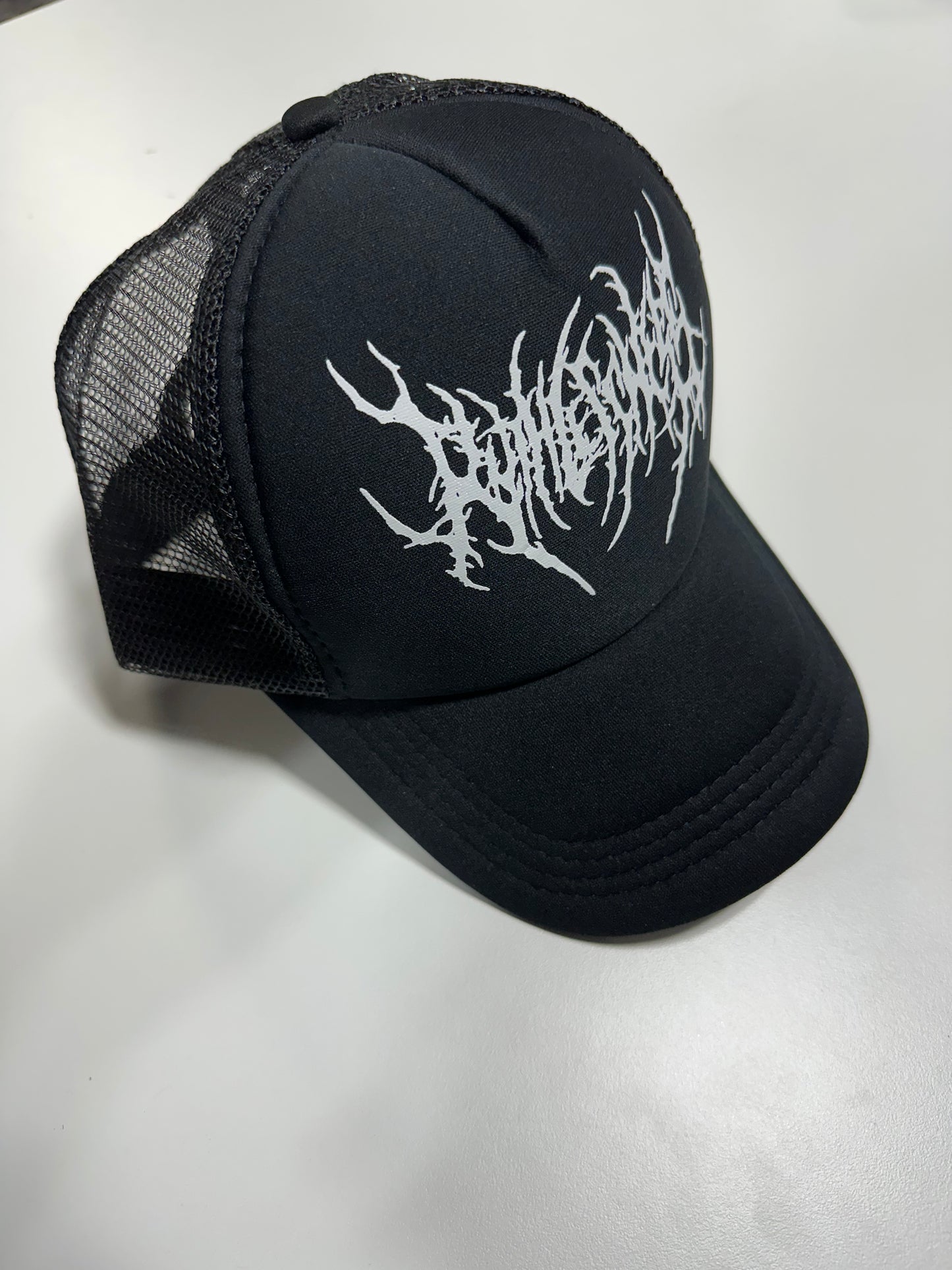Metal Mesh Cap Black