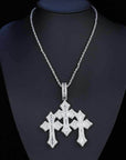 Heavy Triple Cross Pendant - Silver【無料チェーン付属】