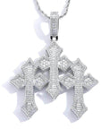 Heavy Triple Cross Pendant - Silver【無料チェーン付属】