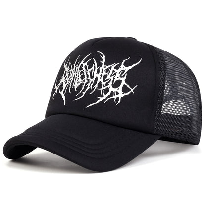 Metal Mesh Cap Black