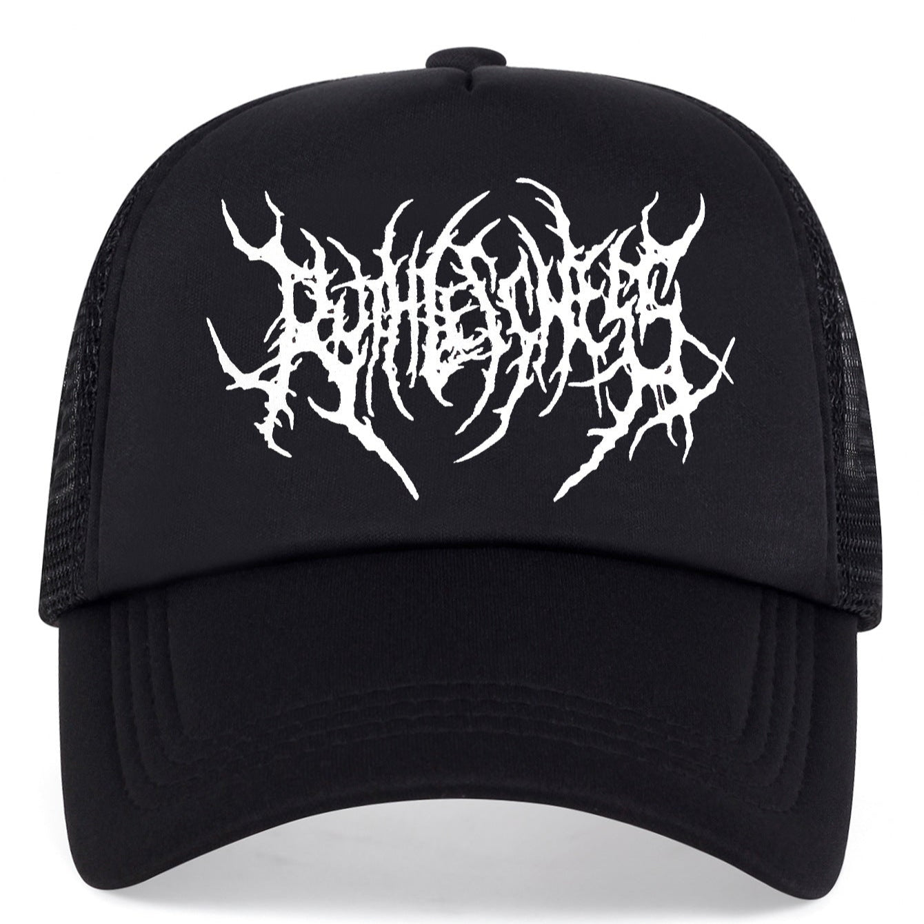 Metal Mesh Cap Black