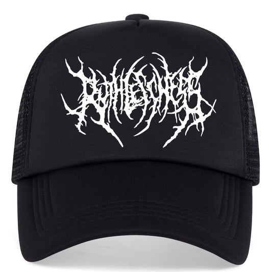 Metal Mesh Cap Black