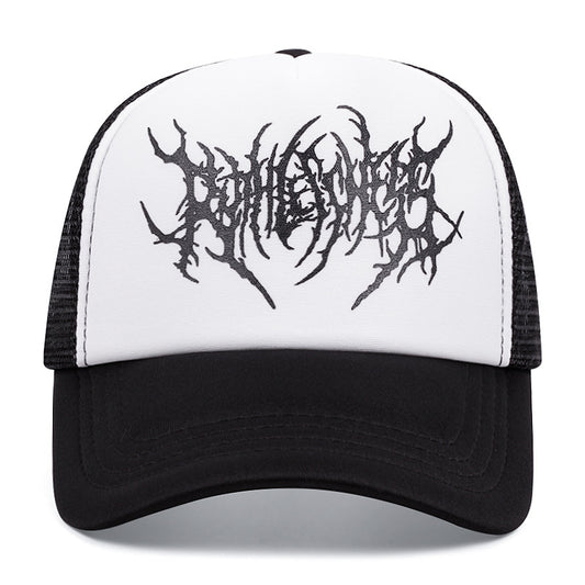 Metal Mesh Cap White