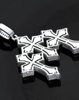 Heavy Triple Cross Pendant - Silver【無料チェーン付属】