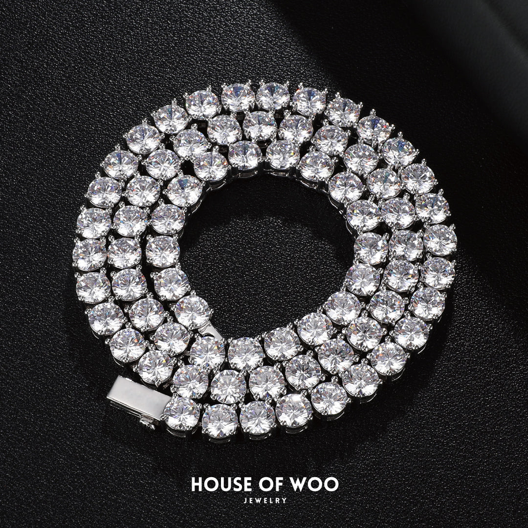 5mm CZダイヤ テニスネックレス ホワイトゴールド – HOUSE OF WOO
