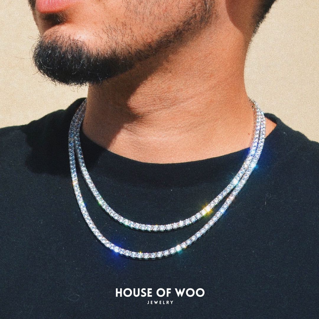 3mm CZダイヤ テニスネックレス ホワイトゴールド – HOUSE OF WOO